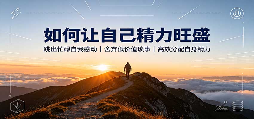 如何让自己精力旺盛：跳出忙碌自我感动，舍弃低价值琐事，高效分配自身精力-来聚吧