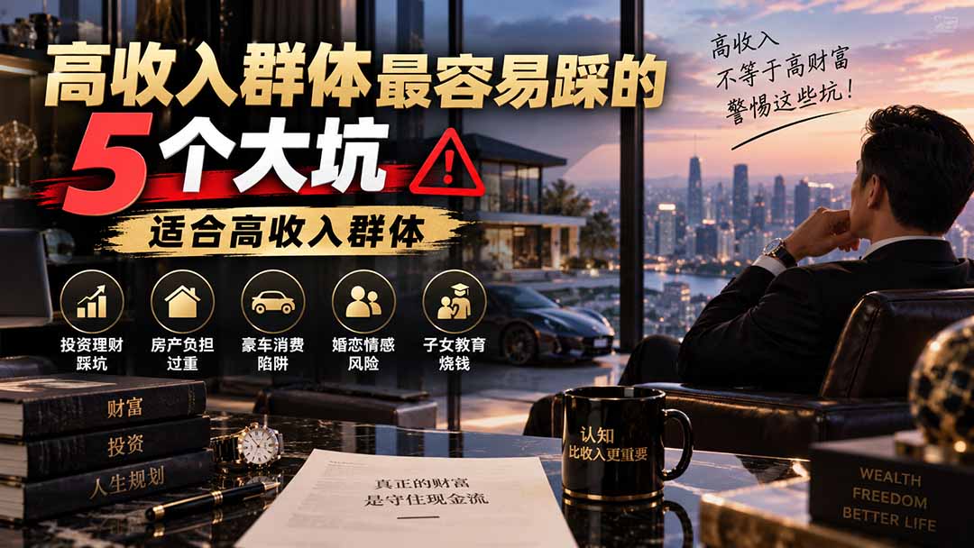 付费文章：高收入群体最容易踩的5个大坑，适合高收入群体-来聚吧