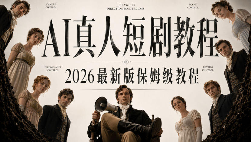 AI真人短剧制作全流程,AI视频大佬专为零基础研制的AI短剧教程,保姆级教程,新手一学就会!-来聚吧