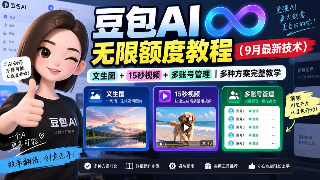 豆包AI无限额度教程(9月最新技术-来聚吧