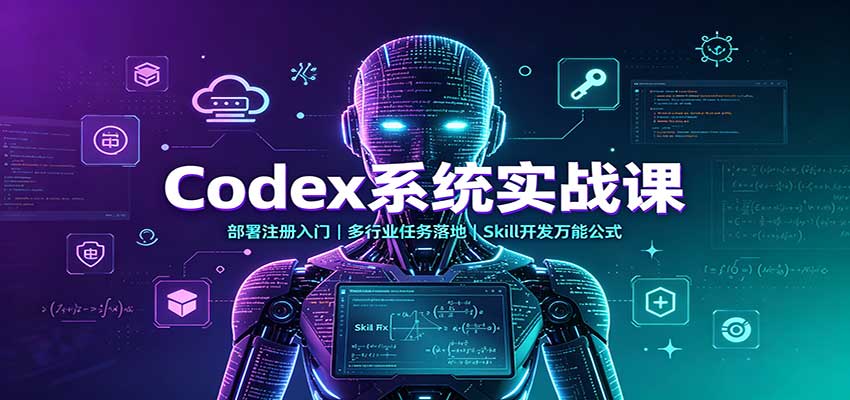 Codex系统实战课：部署注册入门，多行业任务落地，Skill开发万能公式-来聚吧