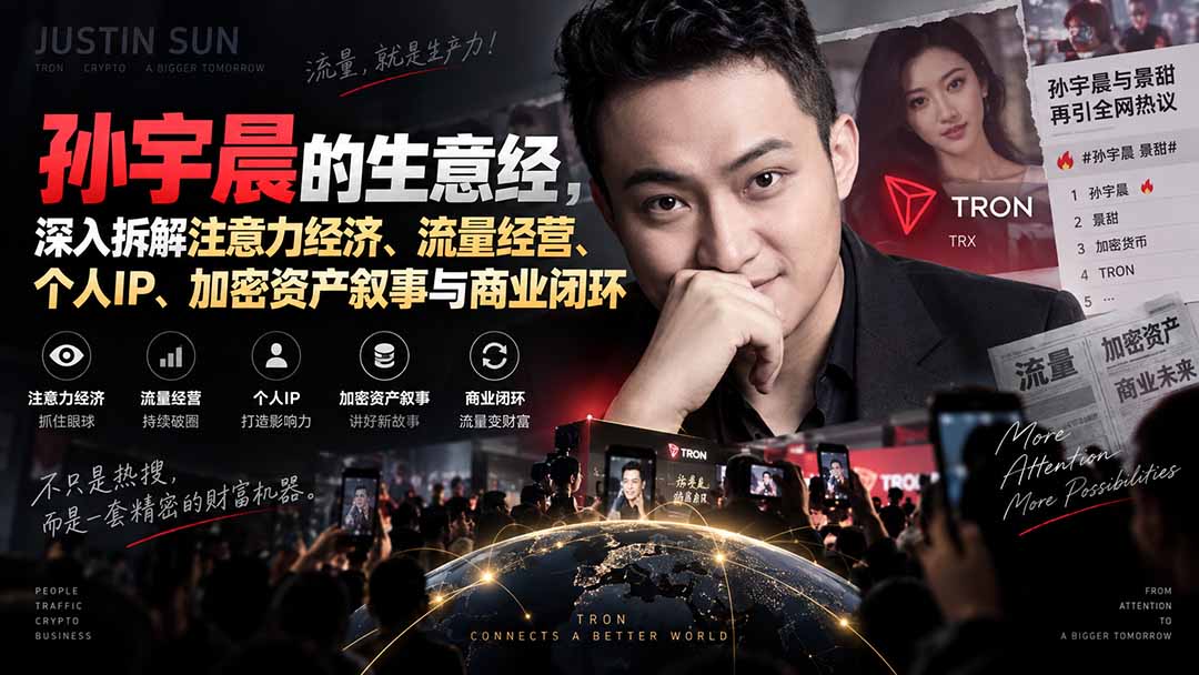 某星球精华文章——孙宇晨的生意经,深入拆解注意力经济、流量经营、个人IP、加密资产叙事与商业闭环-来聚吧