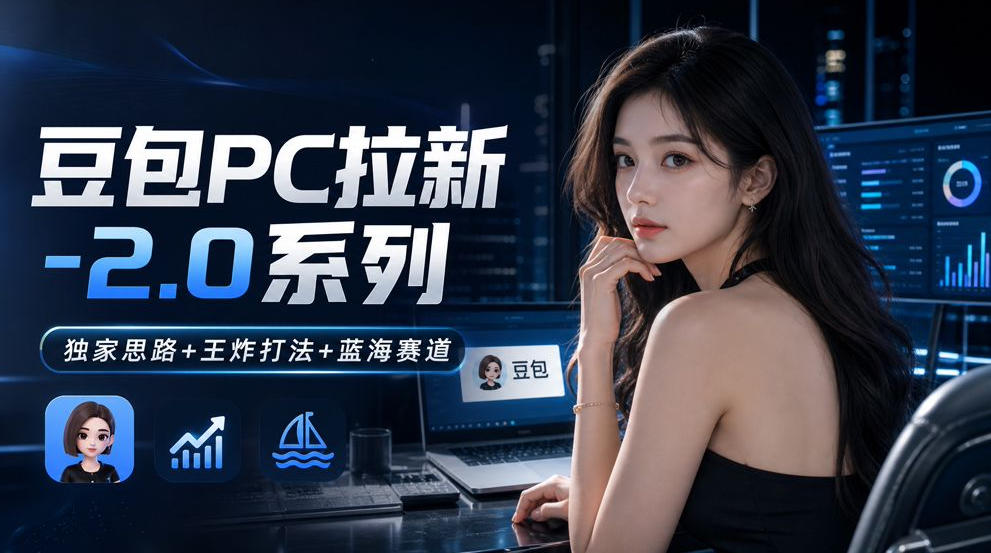 豆包PC拉新2.0系列-独家思路+王炸打法+蓝海赛道-来聚吧