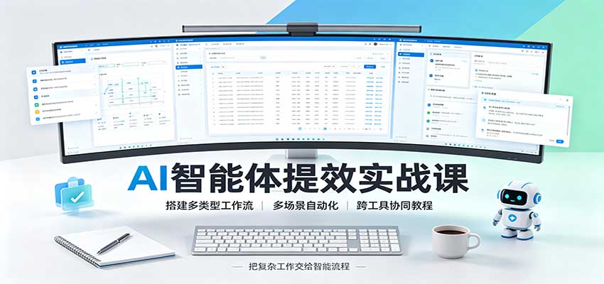 AI智能体提效实战课:搭建多类型工作流,多场景自动化,跨工具协同教程-来聚吧