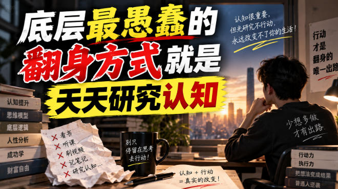 付费文章：底层最愚蠢的翻身方式就是天天研究认知-来聚吧