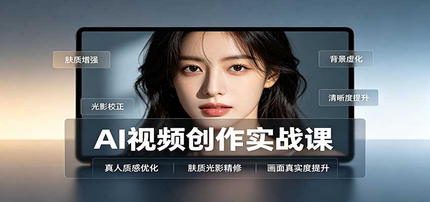 AI视频创作实战课:人物面部情绪调试,真人质感优化,提示词模板与变现方向-来聚吧