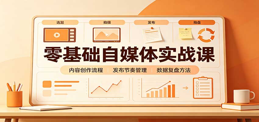 零基础自媒体实战课:赛道人设冷启动,内容创作复盘,公私域商业闭环-来聚吧