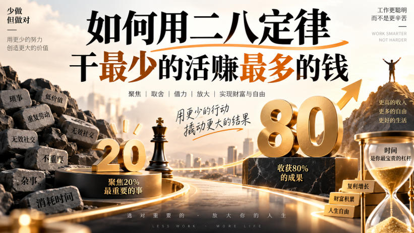 付费文章：如何用二八定律干最少的活賺最多的钱-来聚吧