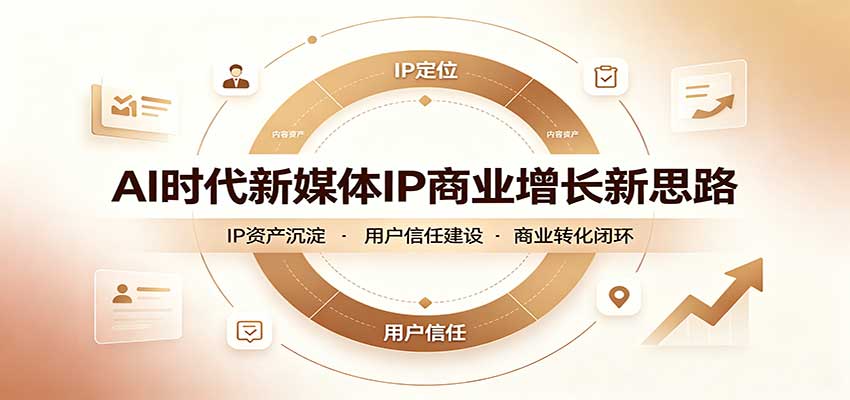 AI时代新媒体IP商业增长新思路:摒弃复杂运营套路,用极简思维打通获客路径-来聚吧