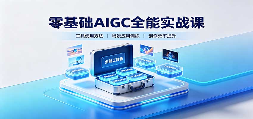 零基础AIGC全能实战课:覆盖绘画、影音、PPT、小说多场景AI创作-来聚吧