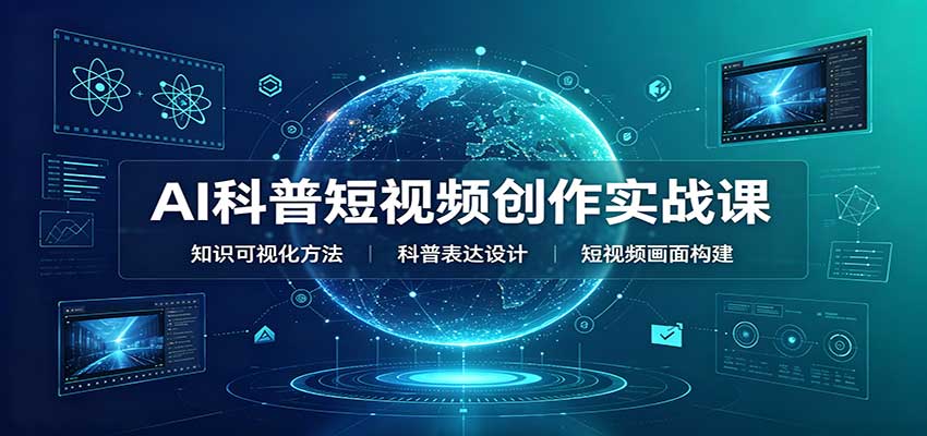 AI科普短视频创作实战课:配套要点文档,文案与视频提示词模板教学-来聚吧