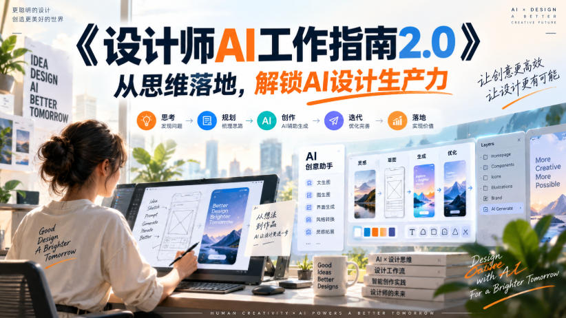 《设计师AI工作指南2.0》从思维落地-无水印,解锁AI设计生产力-来聚吧