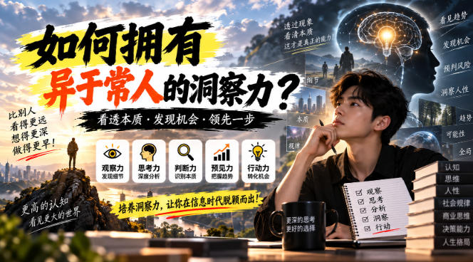 某公众号付费文章:如何拥有异于常人的洞察力?-来聚吧
