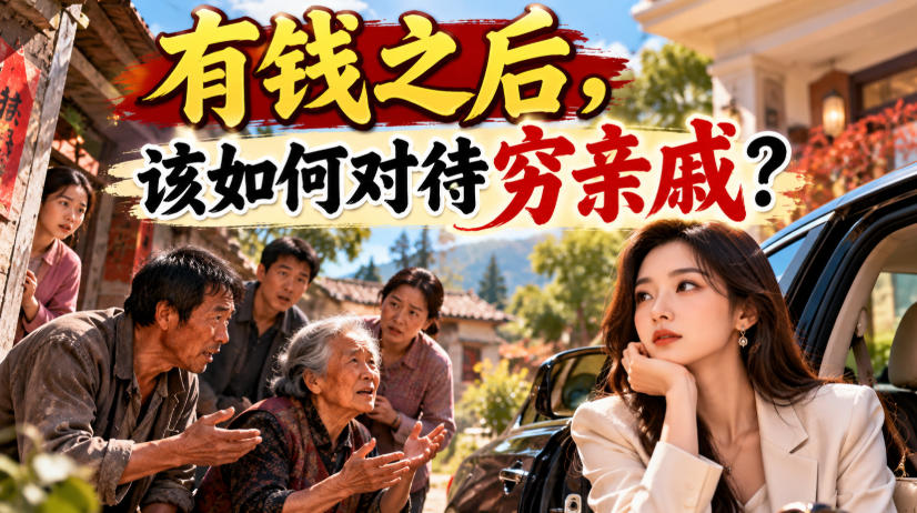 某公众号付费文章:有钱之后,该如何对待穷亲戚?-来聚吧