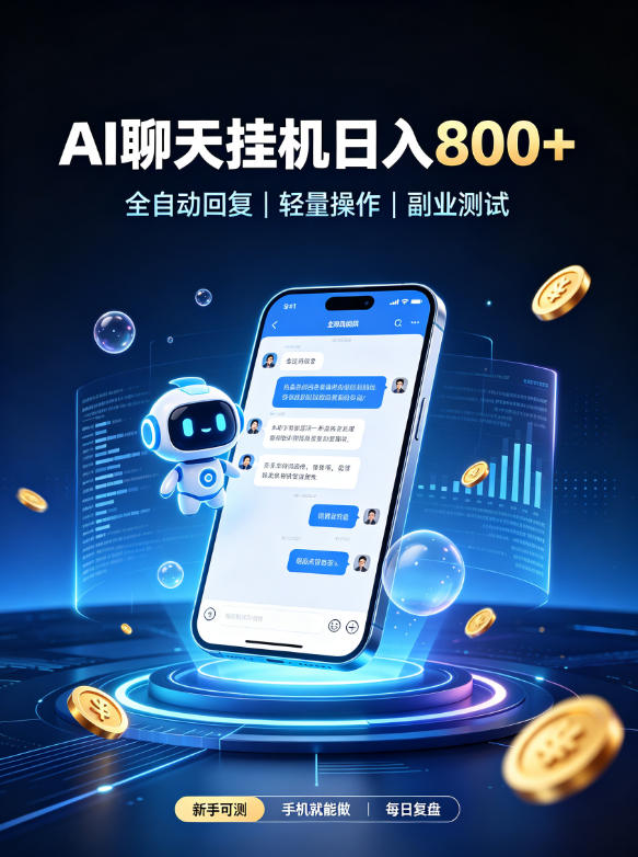 AI聊天挂G项目,日入800➕,全自动操作,适用个人副业,支持工作室矩阵操作【揭秘】-来聚吧
