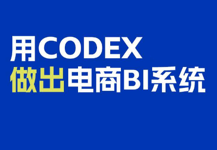 电商108将·用Codex做出电商BI系统-来聚吧