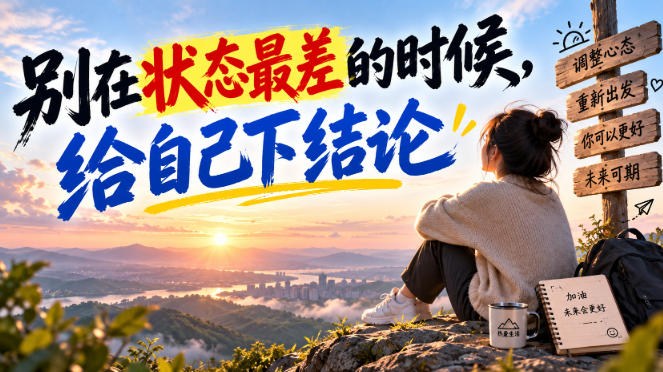 某公众号付费文章:别在状态最差的时候,给自己下结论-来聚吧