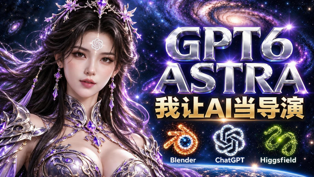 让GPT-6 Astra当导演!Higgsfield和Blender实战打造30秒玄幻精准运镜短片!-来聚吧