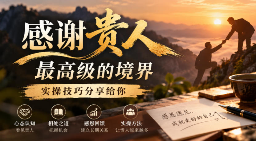 某公众号付费文章:感谢贵人最高级的境界,实操技巧分享给你-来聚吧