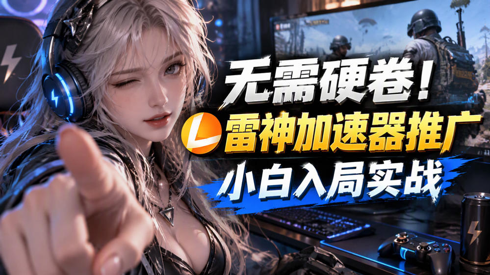无需硬卷!雷神加速器推广,小白入局实战一天也能几十r-来聚吧