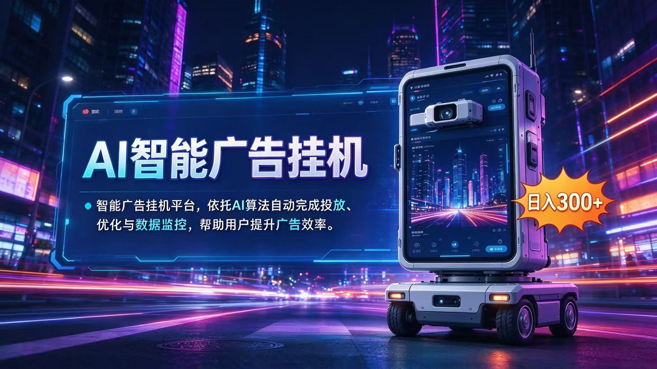 AI 智能广告挂机|AI 自动运行,轻松托管广告任务-来聚吧