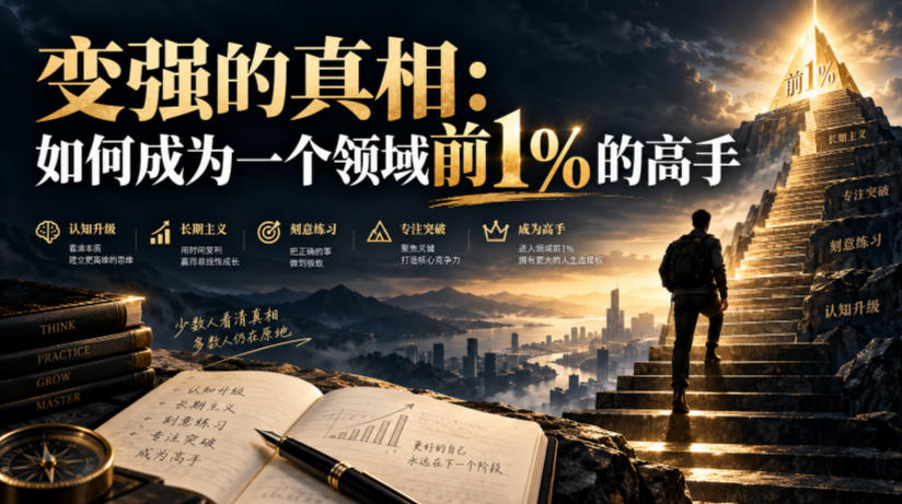 付费文章:变强的真相:如何成为一个领域前1%的高手-来聚吧