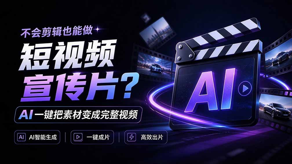 我跪下来了！不会剪辑也能做短视频宣传片？ AI 一键把素材变成完整视频，真是神奇，OpenFilm 超省事-来聚吧