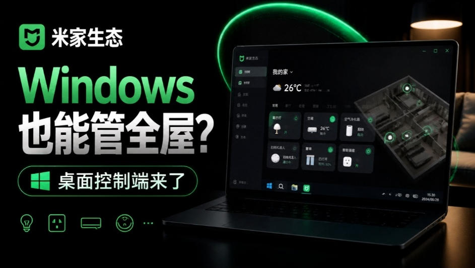 Windows电脑也能管全屋?这下真省心,米家生态桌面控制端来了,Github最新开源,MiHome-Windows-来聚吧