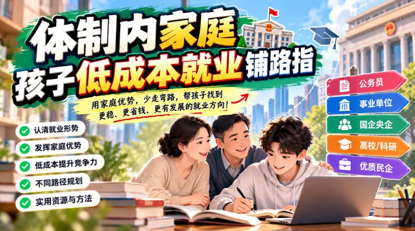 某公众号付费文章：体制内家庭，孩子低成本就业铺路指-来聚吧
